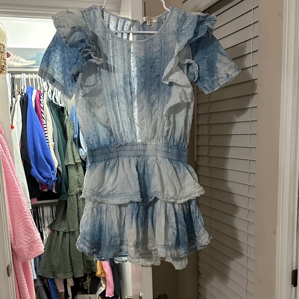 Blue Ruffled love shack fancy dress